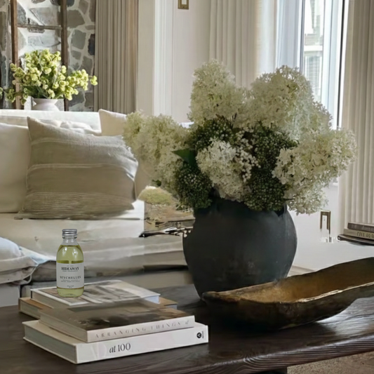 Seychelles reed diffuser refill, exotic coconut and bergamot spa inspired home fragrance