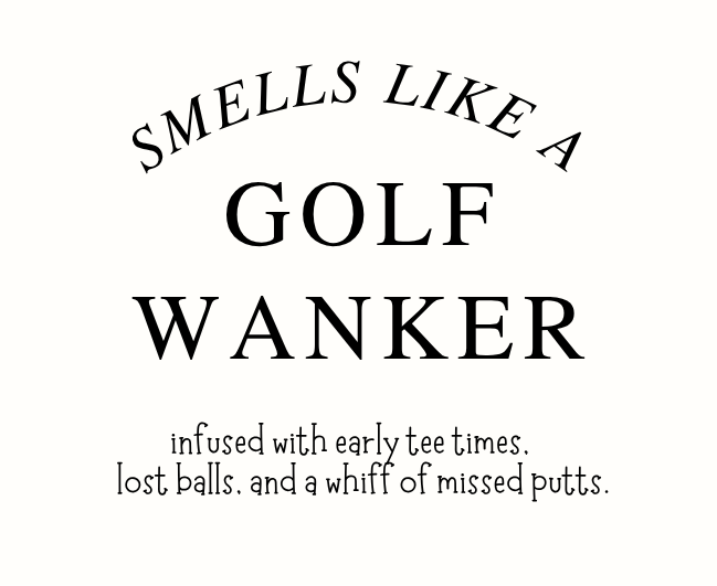 Close up of funny golf theme luxury reed diffuser birthday gift for men or women - Hideaway Home Fragrances