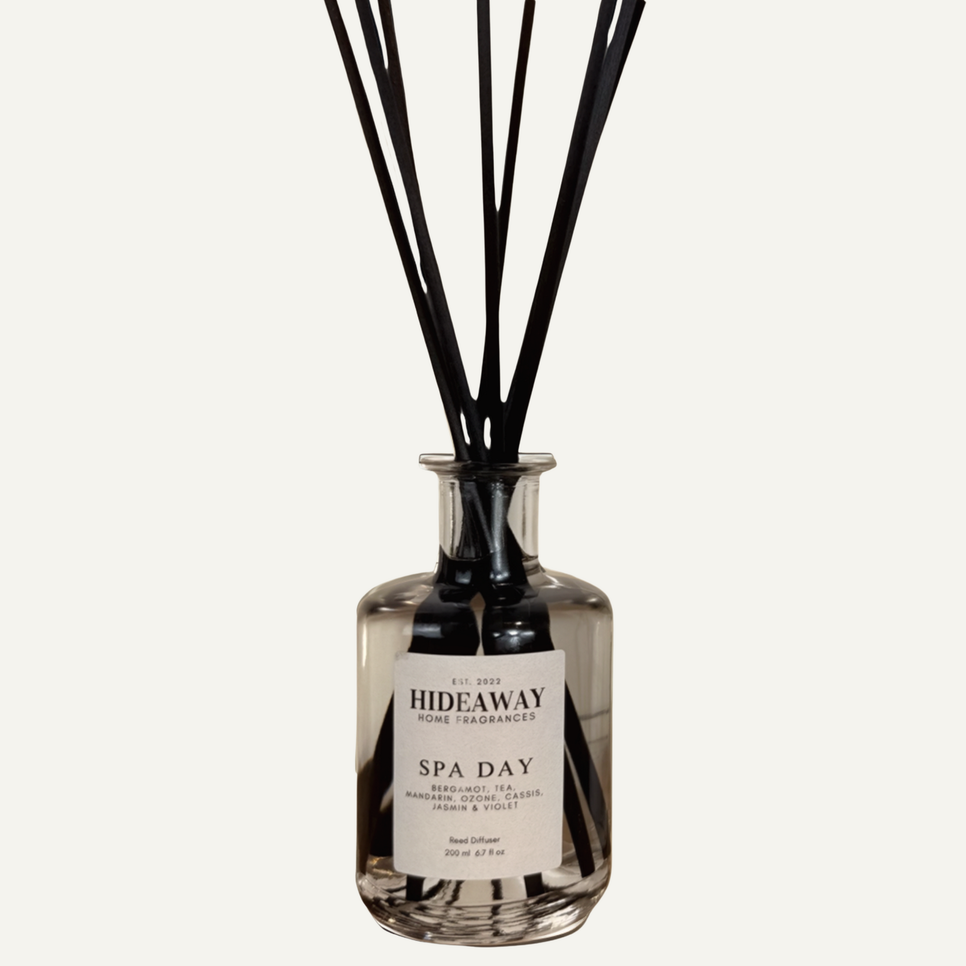Spa Day Reed Diffuser with fresh sea air, pine, and floral notes – Hideaway Home Fragrances