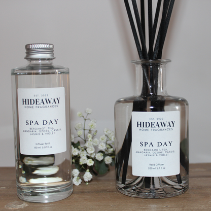 Luxury diffuser featuring sea air, eucalyptus, and thyme blend - Hideaway Home Fragrances