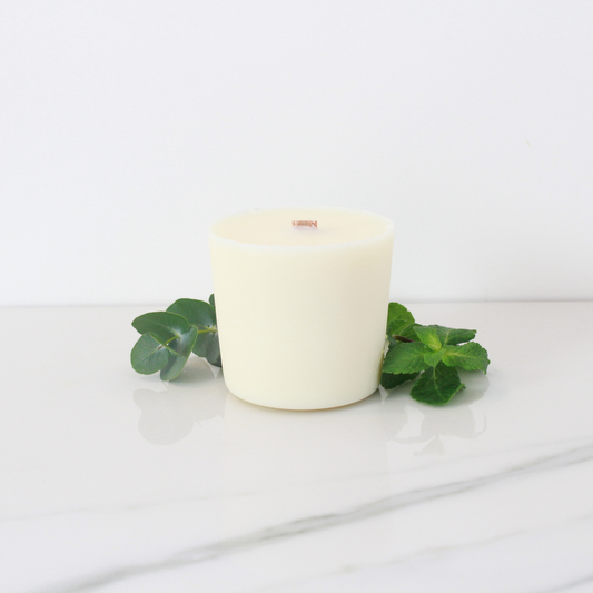 Spa Day Candle Refill with pine, eucalyptus, thyme, and sea salt for coastal freshness – Hideaway Home Fragrances