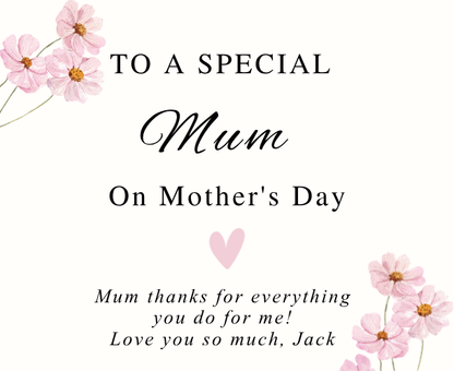 Luxury personalized mother pamper gift set with a sentimental special mom tribute home fragrance candle and reed diffuser, elegantly boxed by Hideaway Home Fragrances.