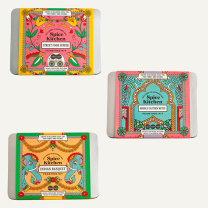 Spice Kitchen Feasting Kit containing premium spices and blends, everything needed to create an aromatic feast in the kitchen