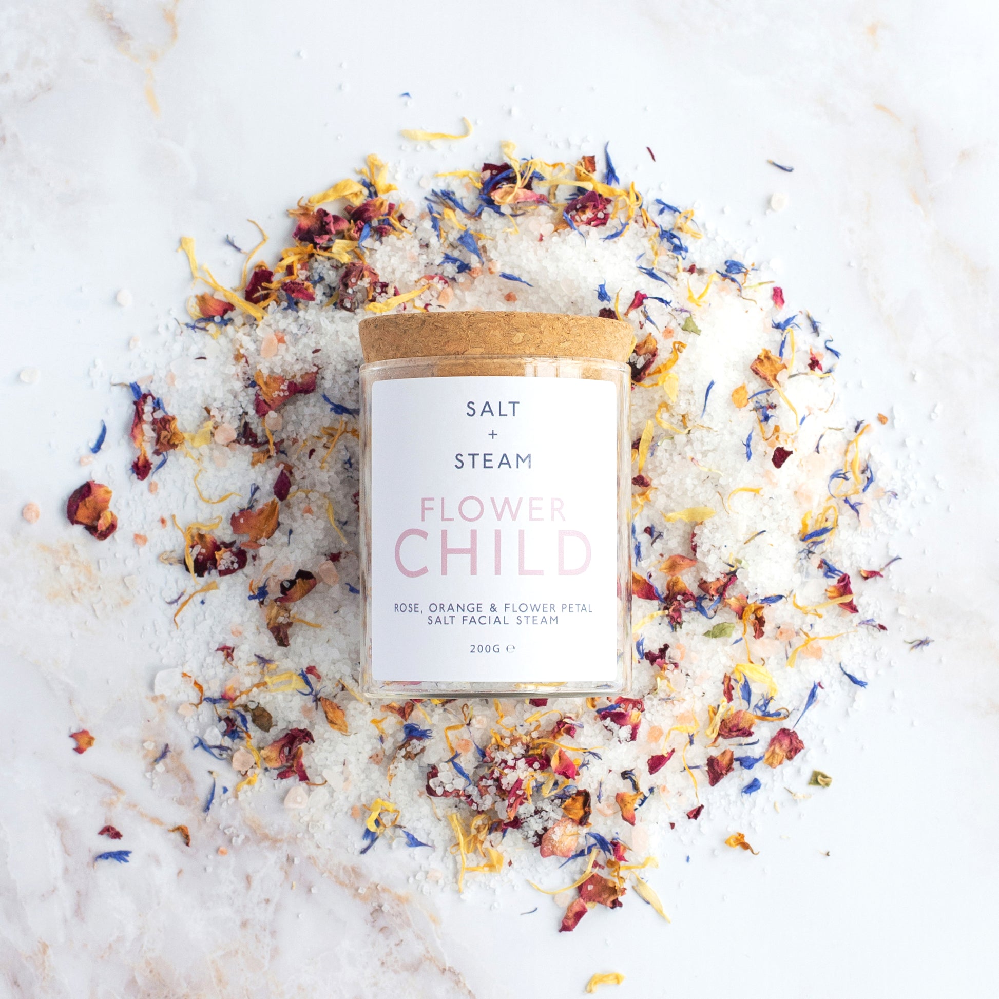 Nourishing facial steam with floral petals, rose, and orange for a glowing complexion - Hideaway Home Fragrances