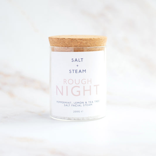 Rough Night Facial Steam with peppermint, lemon, and tea tree for a refreshing boost - Hideaway Home Fragrances