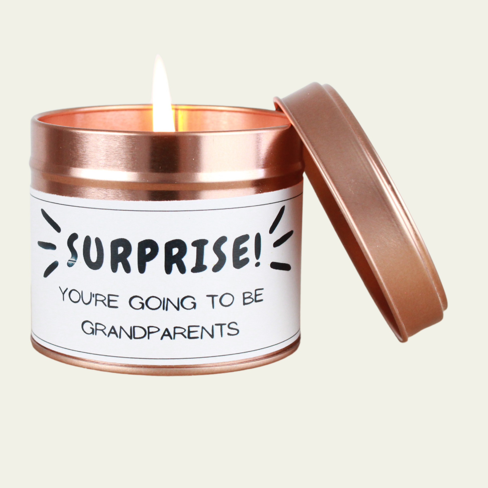 Surprise Grandparents Pregnancy Announcement Candle Gift - Hideaway Home Fragrances