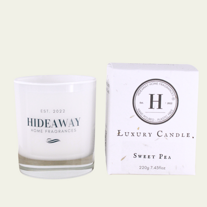 Sweet Pea Luxury Candle - Hideaway Home Fragrances