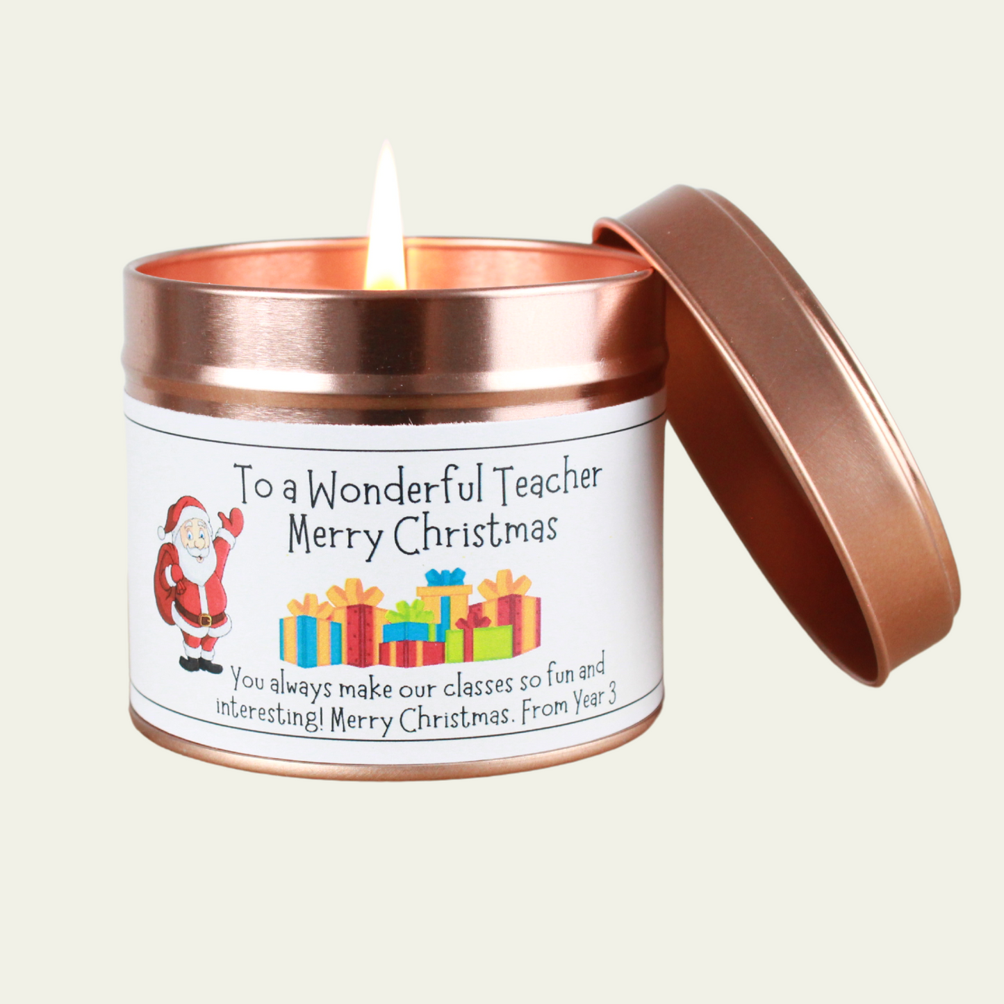 Teacher Christmas Candle Gift - Hideaway Home Fragrances