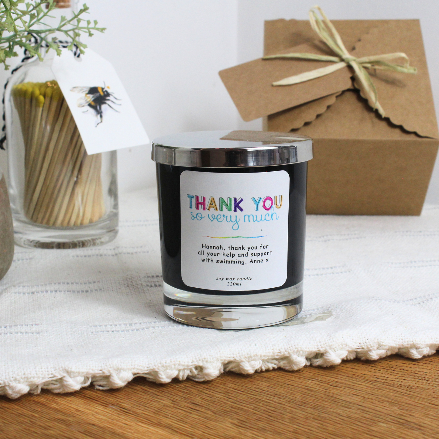 Thank You So Very Much – Personalised Candle Gift