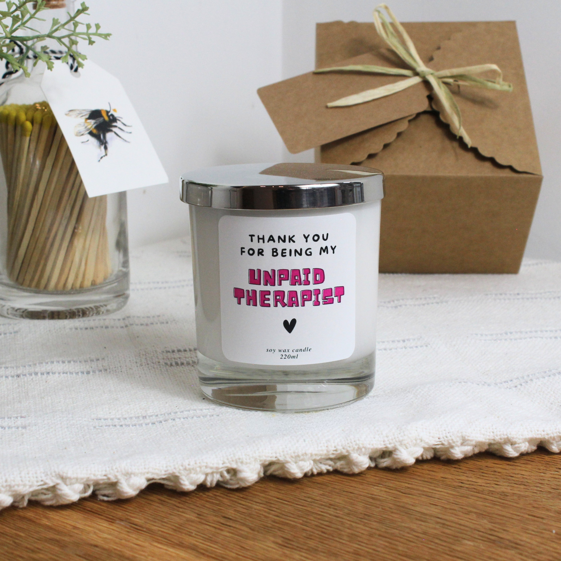 Cheeky Keepsake Candle for Friends, Family, or Colleagues Who Are Your Unpaid Therapist – Hideaway Home Fragrances