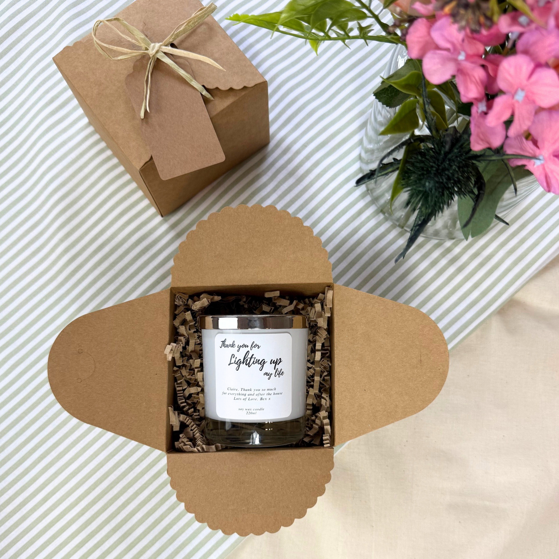 Elegant Personalised Candle Gift for Showing Appreciation and Gratitude – Hideaway Home Fragrances