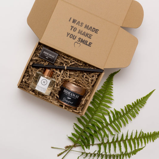 The Comfort & Joy Gift Box Sustainable Gift Box - Hideaway Home Fragrances