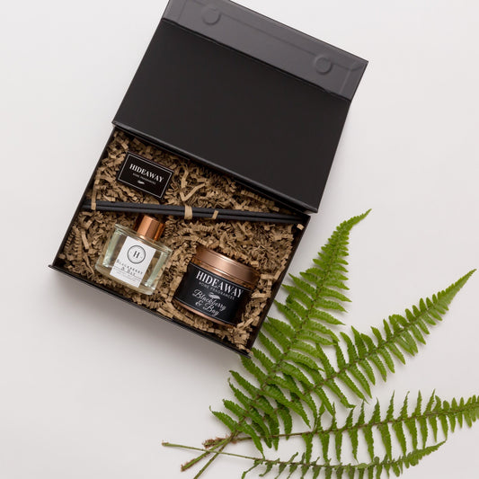 The Comfort & Joy Luxury Gift Box Sustainable Gift Box - Hideaway Home Fragrances
