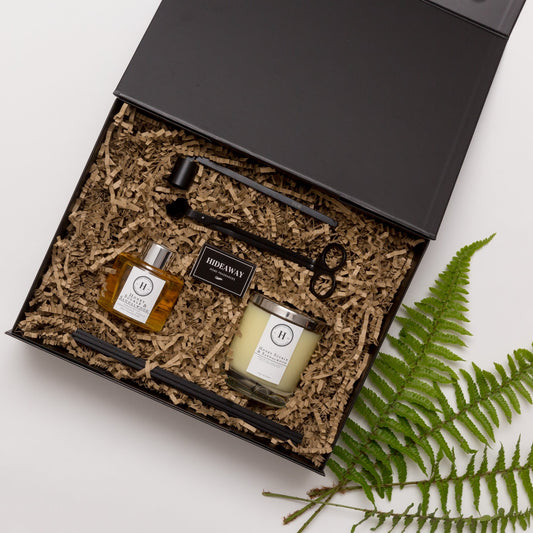 The Relaxing Sustainable Luxury Gift Box - Hideaway Home Fragrances