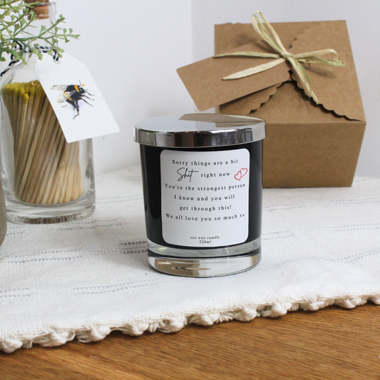 Thinking of You Personalised Candle Sorry Things Are Tough Gift – Hideaway Home Fragrances