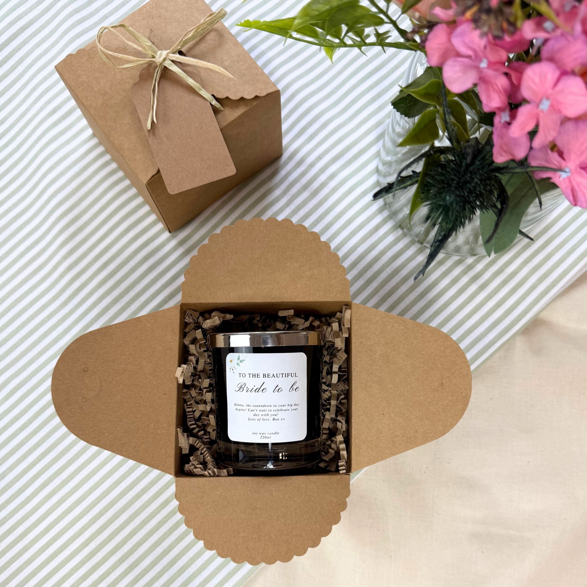 Thoughtful Wedding Gift Candle for Bride-to-Be Personalised – Hideaway Home Fragrances