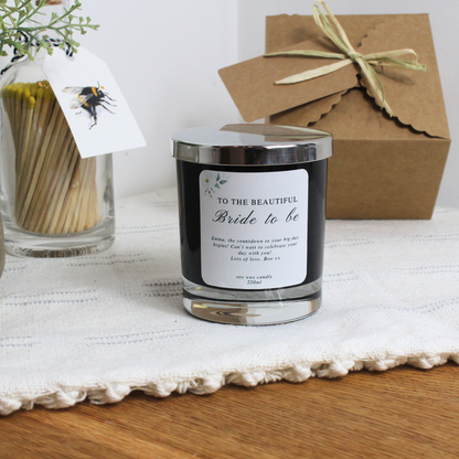 To a Beautiful Bride-to-Be – Personalised Wedding Candle