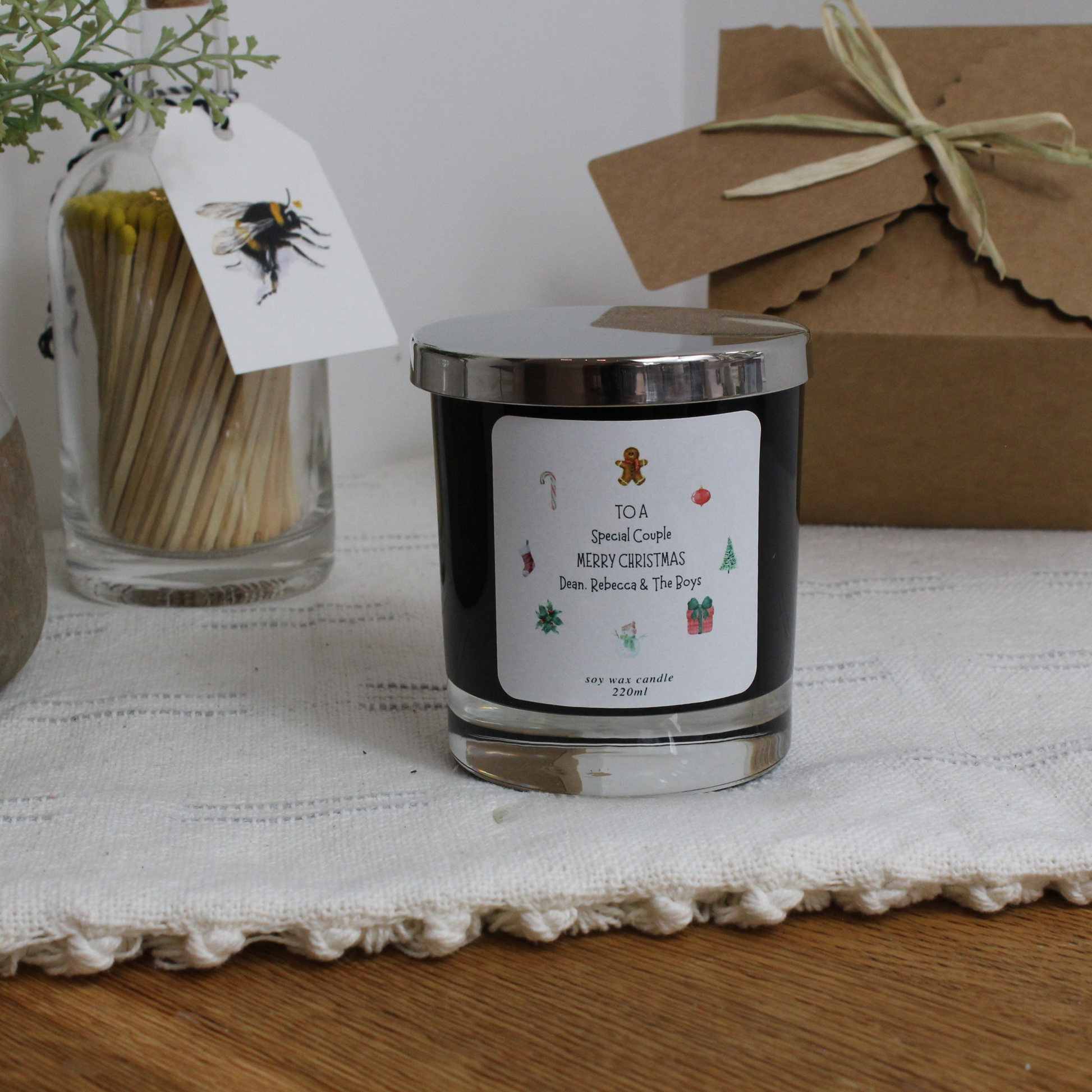 Luxury hand-poured festive candle gift for couples – Hideaway Home Fragrances