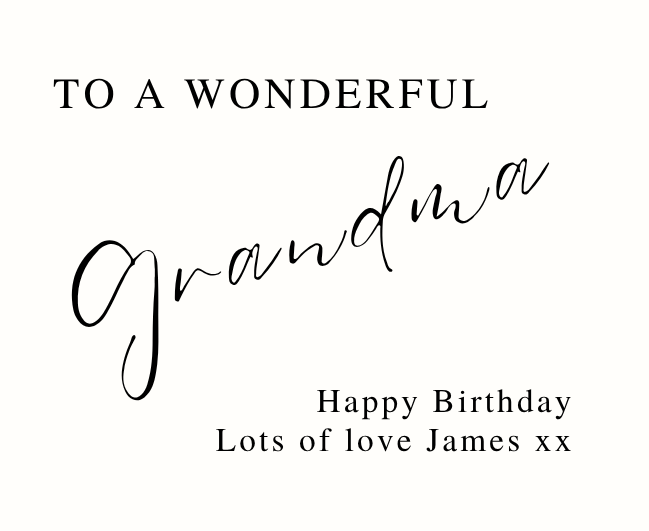 Close up of personalised grandma luxury reed diffuser birthday gift for her - Hideaway Home Fragrances