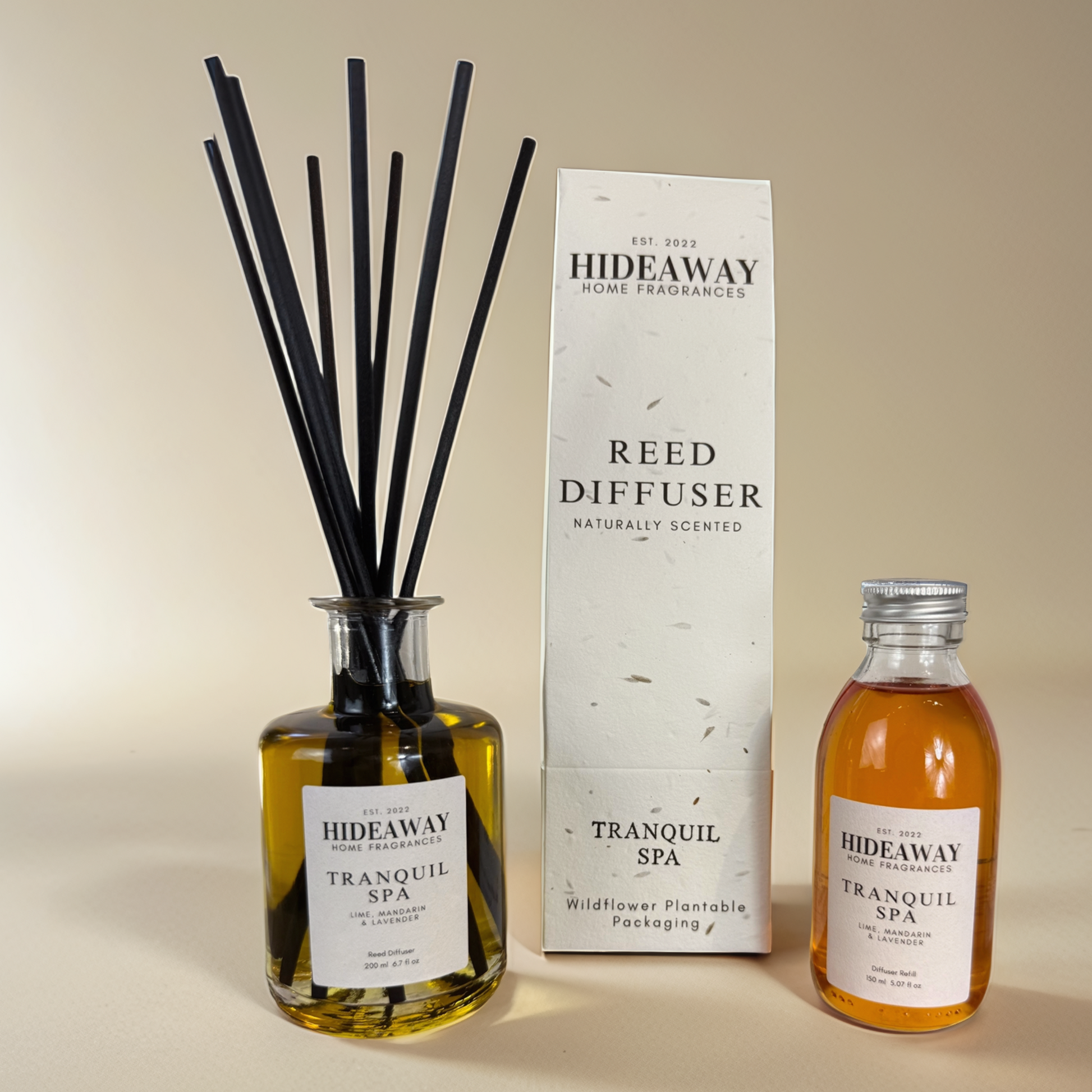 Soothing and refreshing reed diffuser inspired by luxury spa rituals – Hideaway Home Fragrances