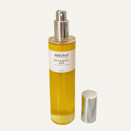 Tranquil Spa Room Spray with lavender, mandarin, and lime oils - Hideaway Home Fragrances