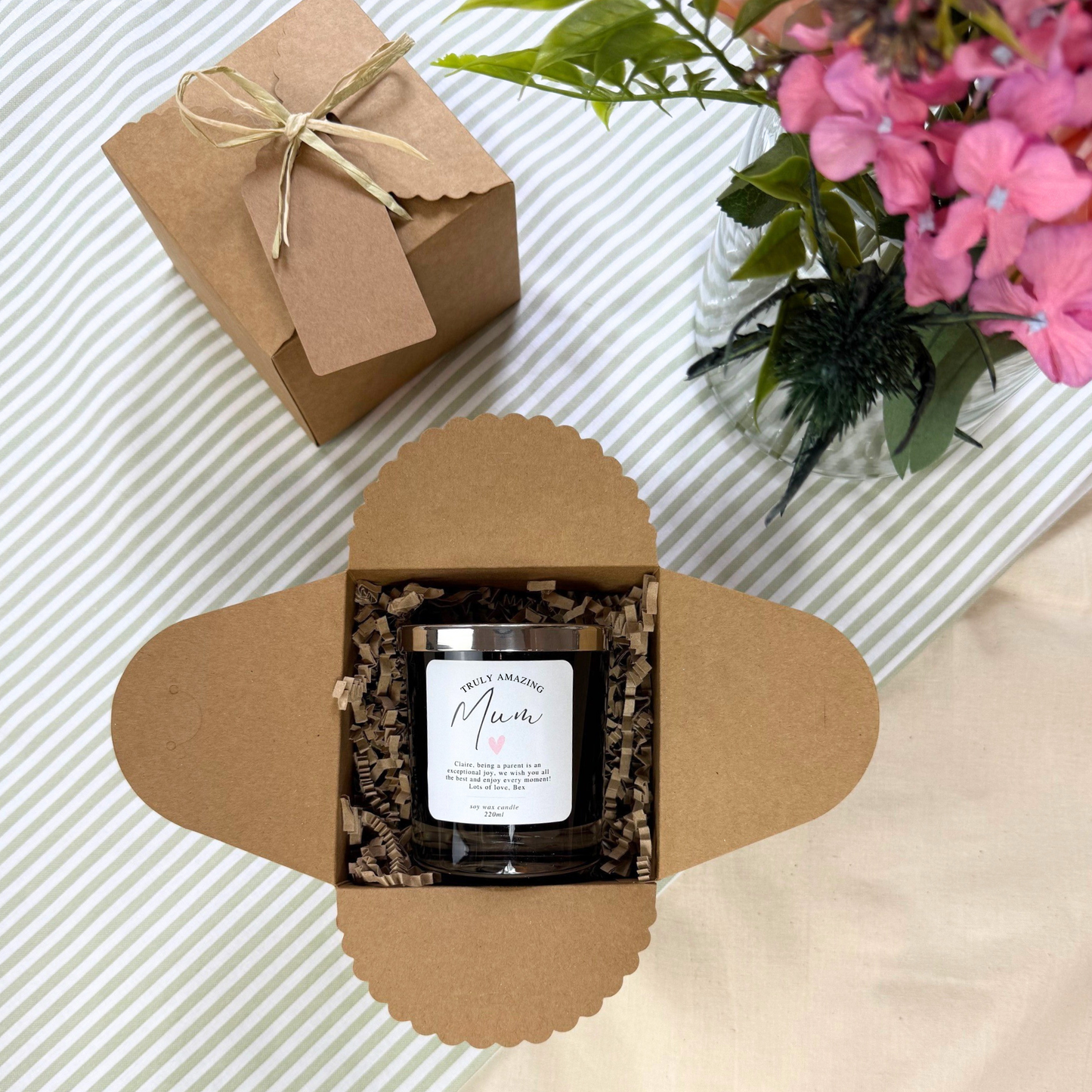 Beautiful candle for mum with heartfelt message, perfect for daily appreciation – Hideaway Home Fragrances