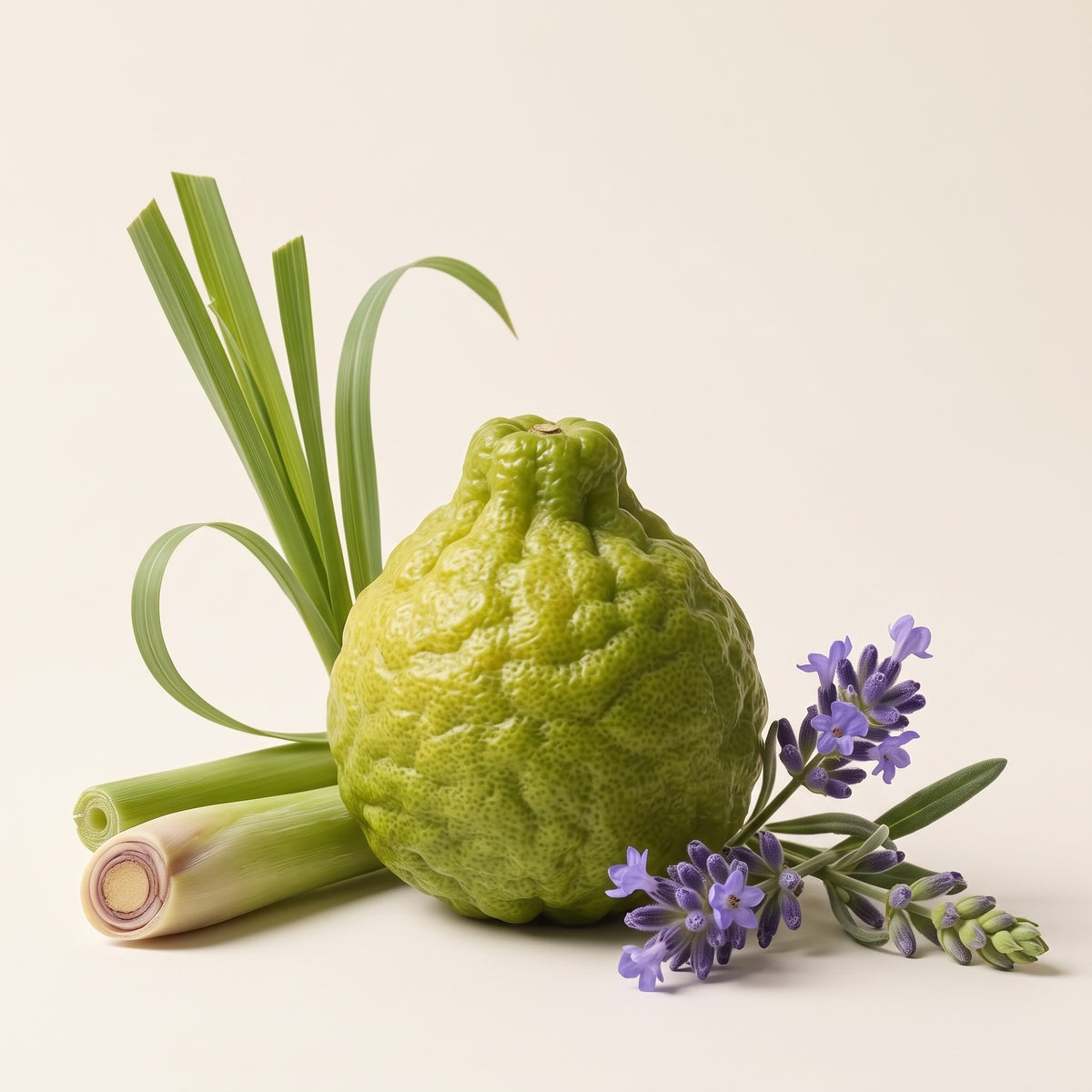 Fragrance note graphic for Unwind showing citrusy lemongrass, bergamot heart & lavender - Hideaway Home Fragrances