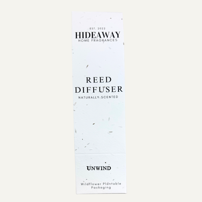 Refined Unwind Diffuser – Refreshing Calming Uplifting Blend of Lemongrass, Bergamot, and Lavender | Hideaway Home Fragrances