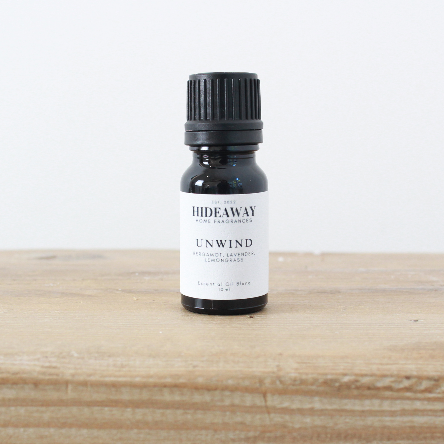 10ml Unwind Essential Oil Blend to promote calm and refresh your surroundings - Hideaway Home Fragrances