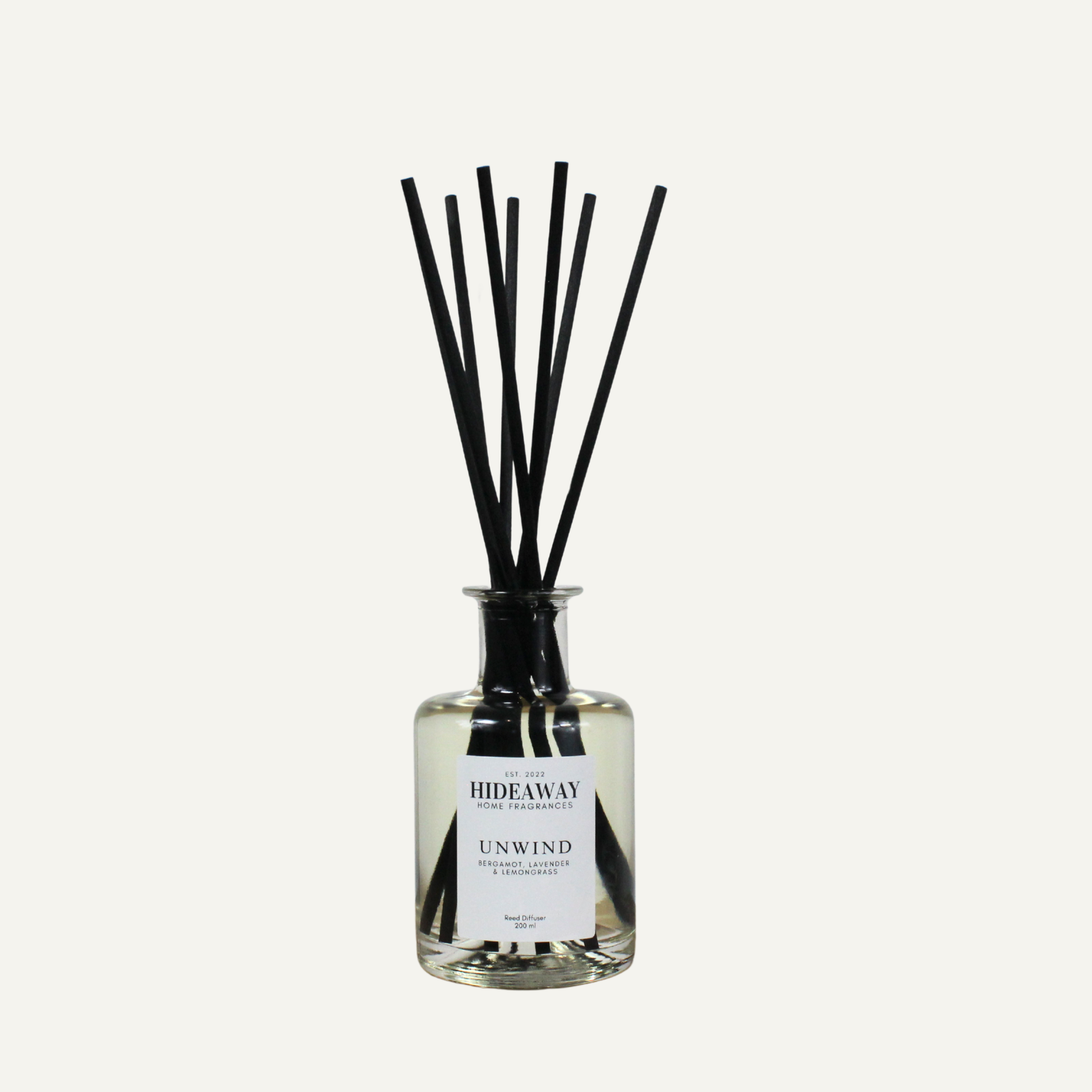 Unwind 200ml reed diffuser, soothing lavender and citrus fragrance for bedroom, living room or office