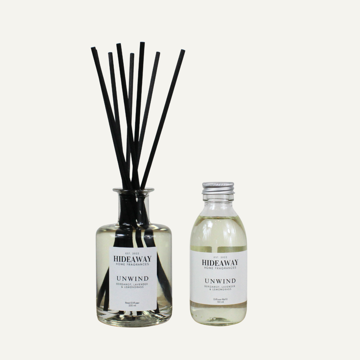 Luxury 200ml reed diffuser with herbal lavender and citrus aroma, relaxing bedroom or office scent