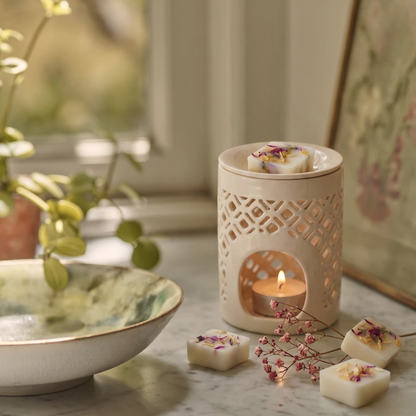 Unwind botanical soy wax melts displayed in eco-friendly packaging - Hideaway Home Fragrances
