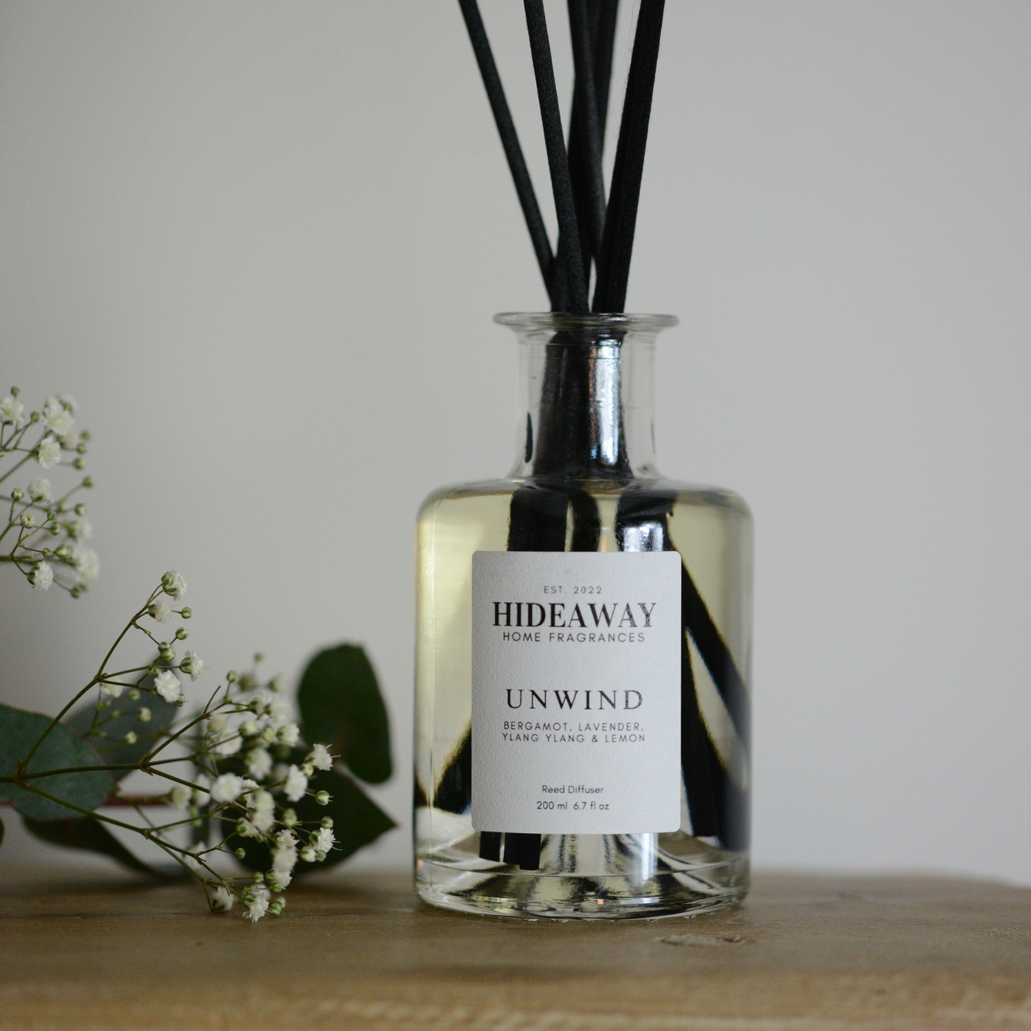 Unwind Reed Diffuser to energise, relax, and uplift your space - Hideaway Home Fragrances