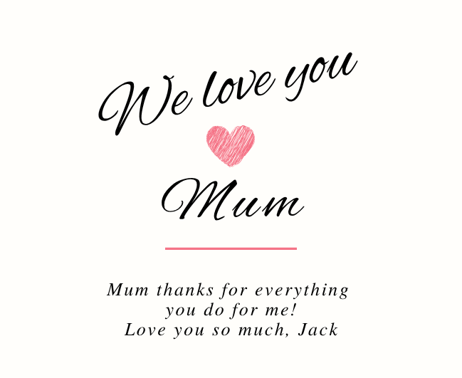 Luxury personalised pamper gift set for mum with a sentimental We Love You Mum Mother's Day Candle & Reed Diffuser keepsake, elegantly boxed by Hideaway Home Fragrances