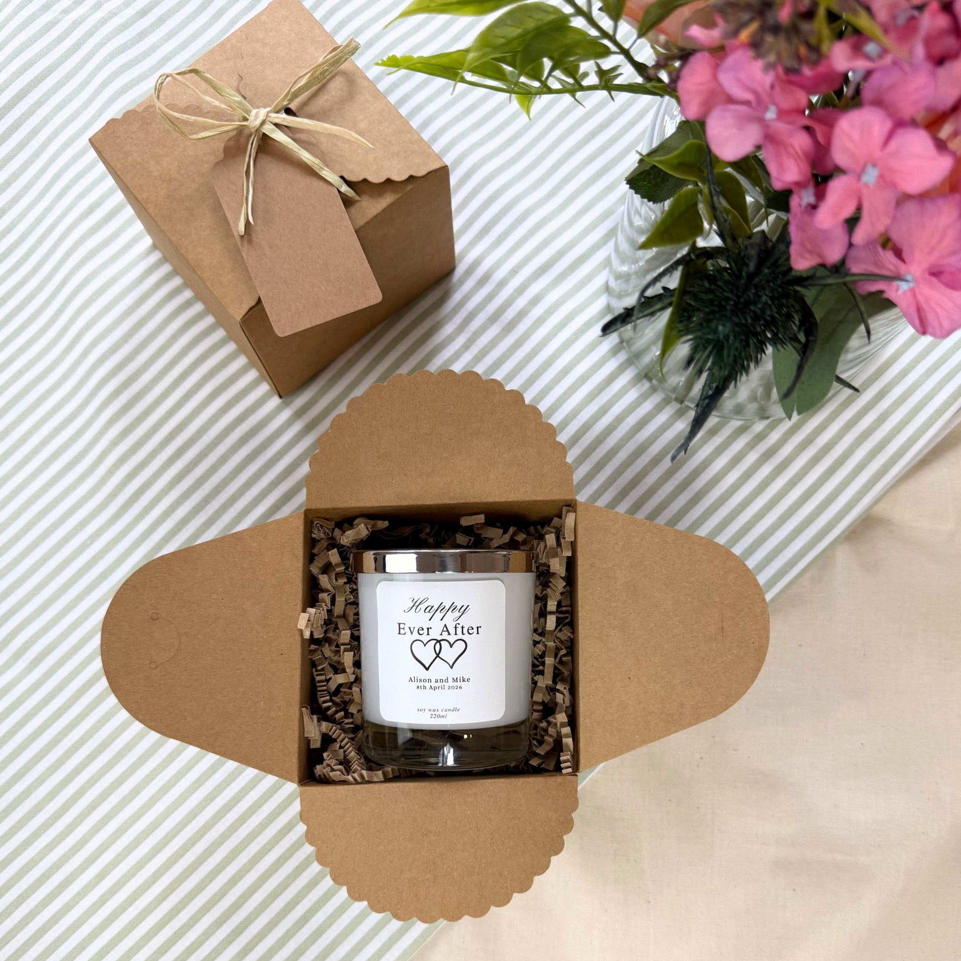 Commemorative Happy Ever After Wedding Candle for Couples – Hideaway Home Fragrances