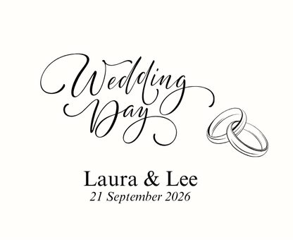 Elegant personalised wedding congratulations gift hamper for the happy couple with a luxury fragrance candle and room diffuser – Hideaway Home Fragrances