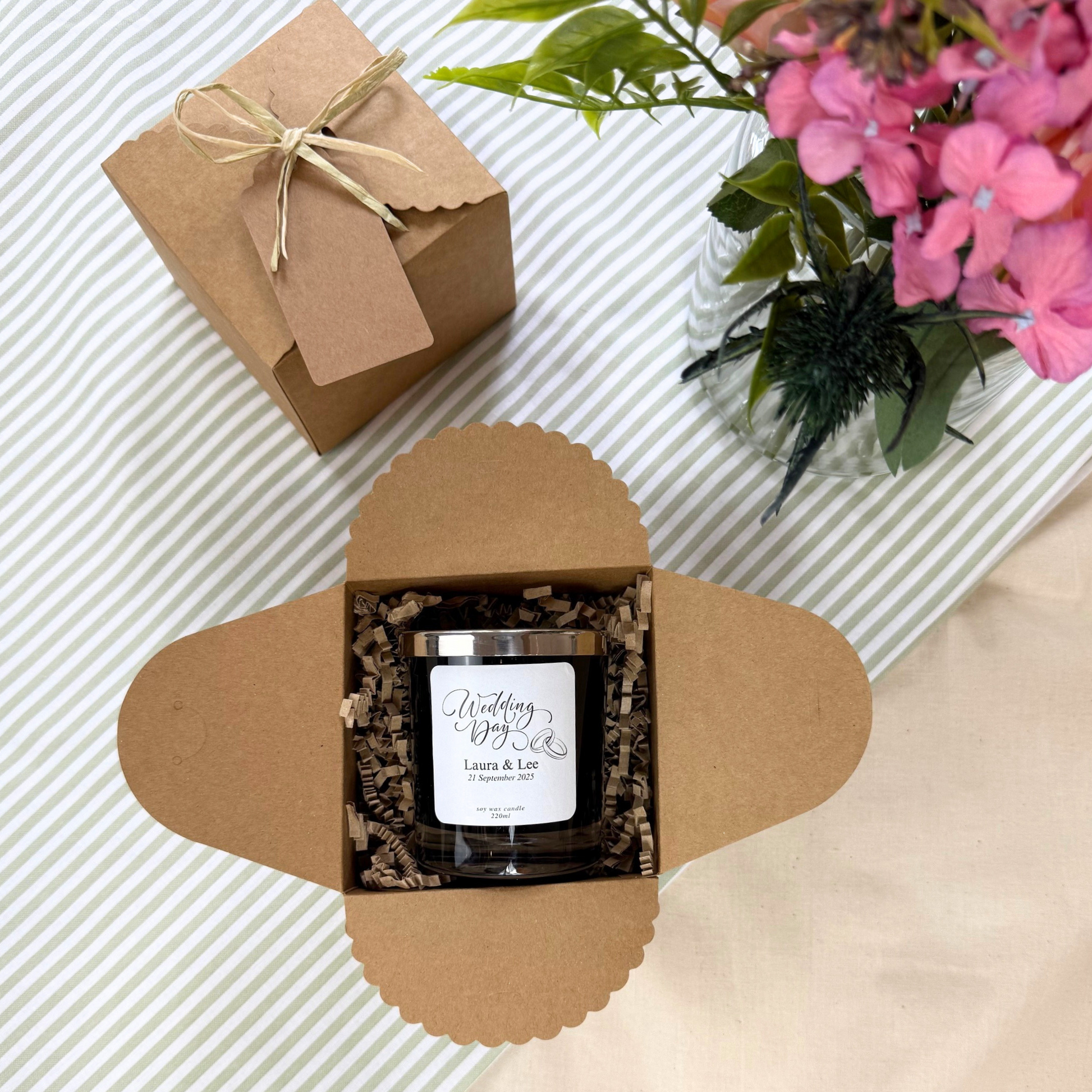 Personalised Candle Gift to Celebrate a Special Wedding Day – Hideaway Home Fragrances