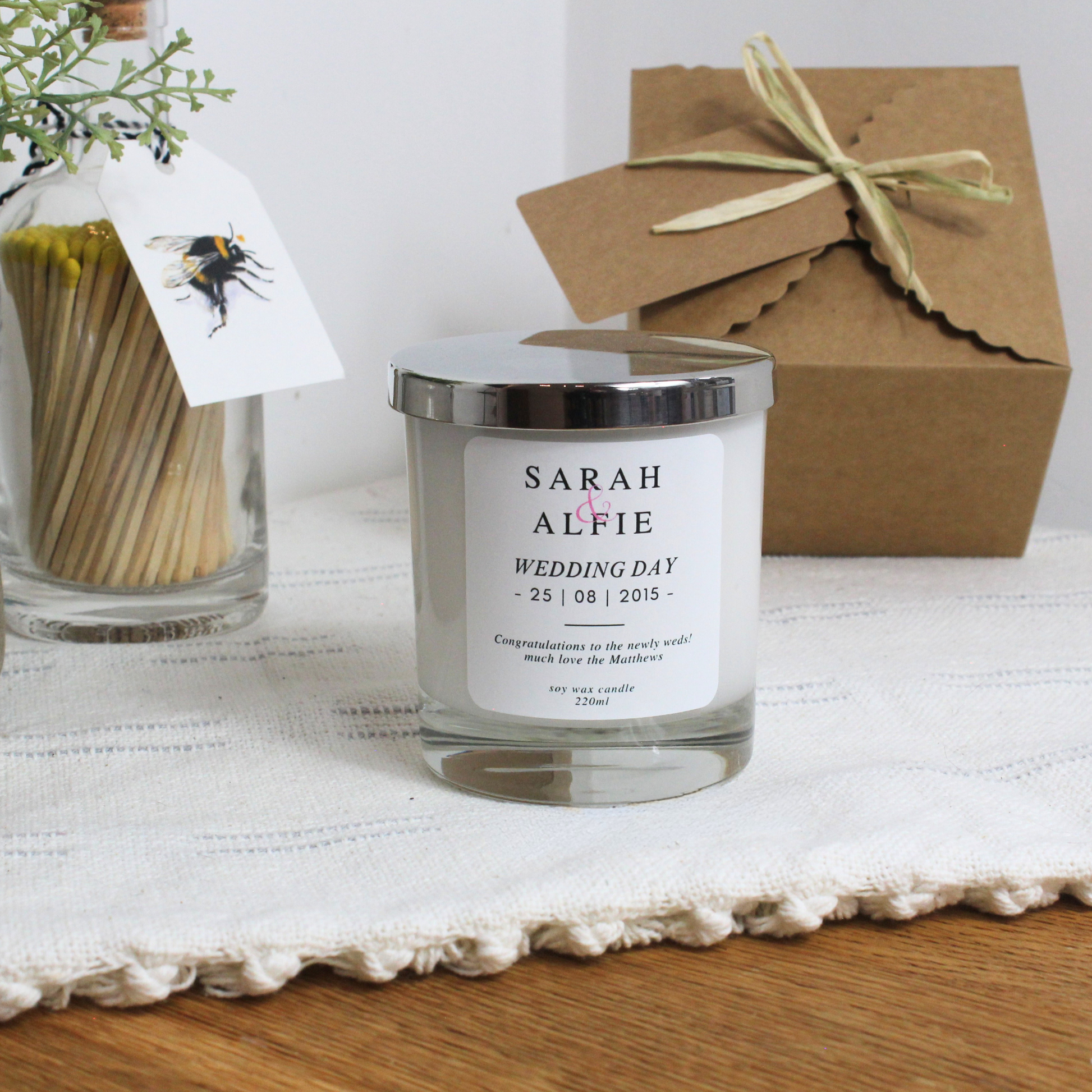 Elegant Wedding Gift Candle for Newlyweds – Hideaway Home Fragrances