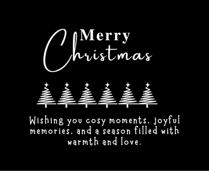 Close up of personalised white tree luxury reed diffuser minimalist winter wonderland theme holiday gift - Hideaway Home Fragrances