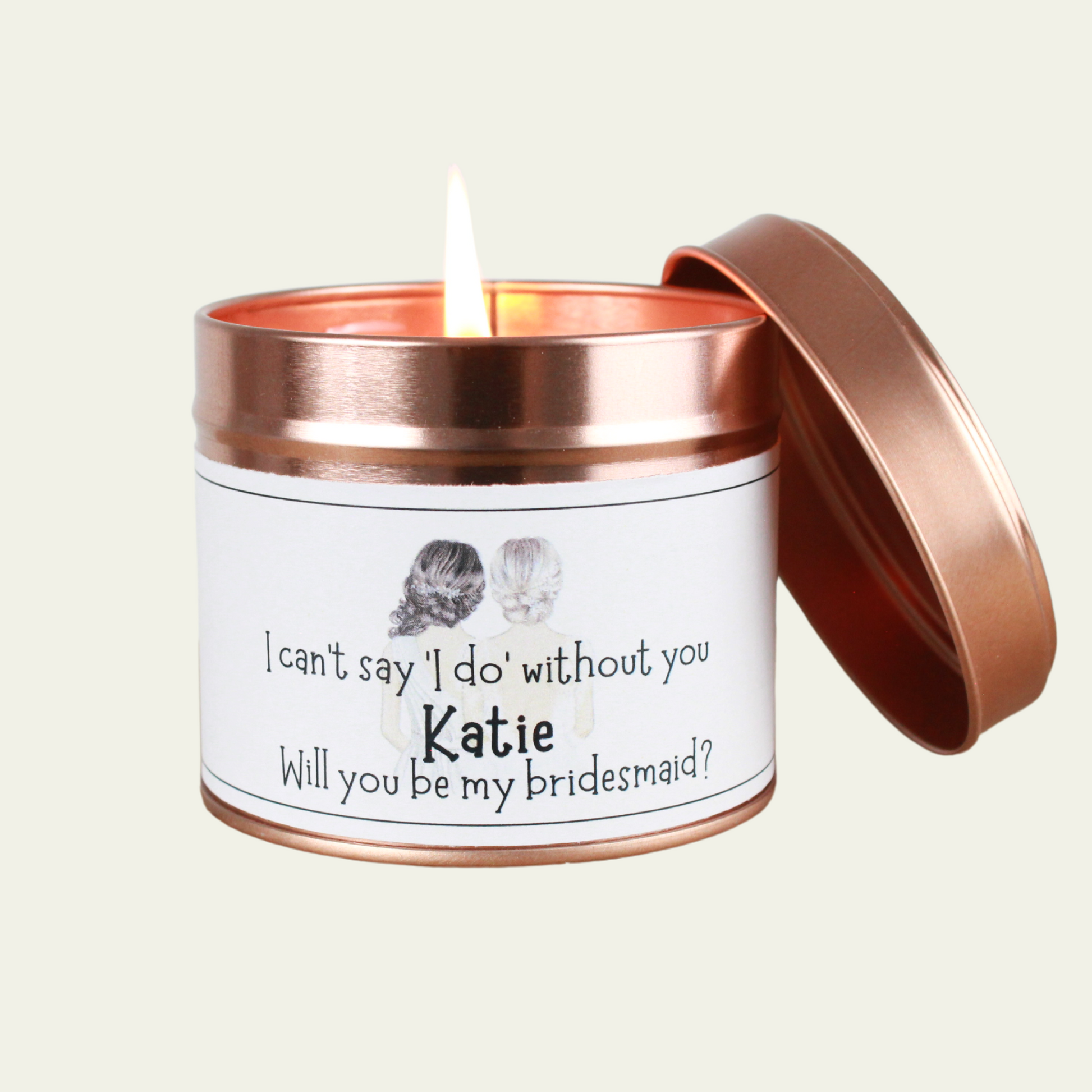 Will you be my Bridesmaid Candle Keepsake - Hideaway Home Fragrances