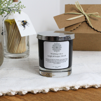 Luxury hand-poured festive candle to celebrate the Diwali festival of lights – Hideaway Home Fragrances