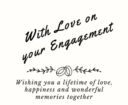 Close up of with love on your engagement luxury reed diffuser elegant thoughtful bridal shower or newlyweds gift - Hideaway Home Fragrances