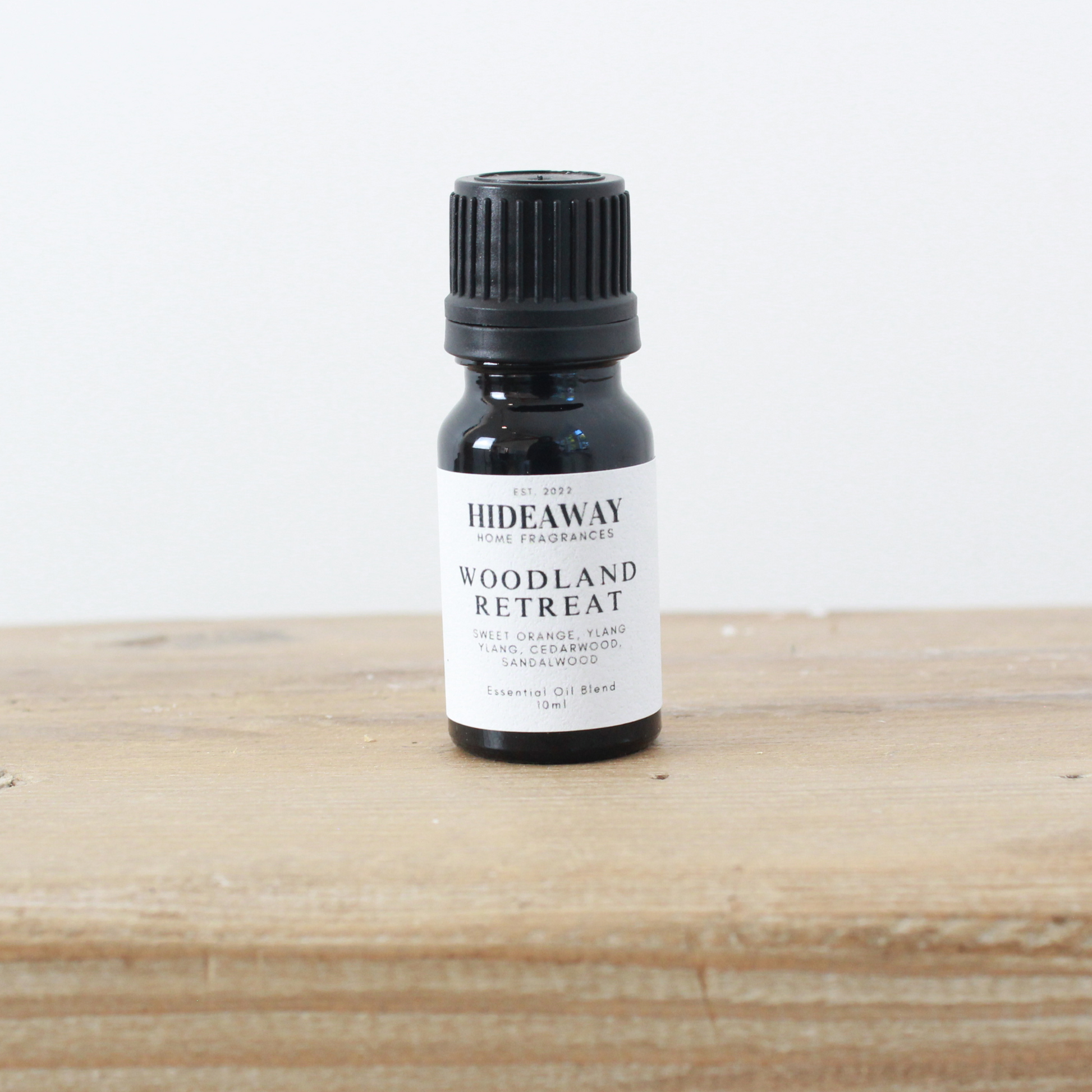 10ml Woodland Retreat Essential Oil Blend to create a peaceful, grounding atmosphere - Hideaway Home Fragrances