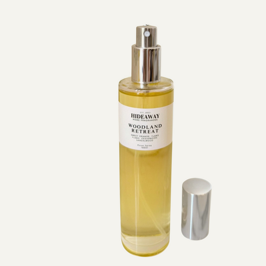 Woodland Retreat Room Spray with sweet orange and ylang ylang - Hideaway Home Fragrances