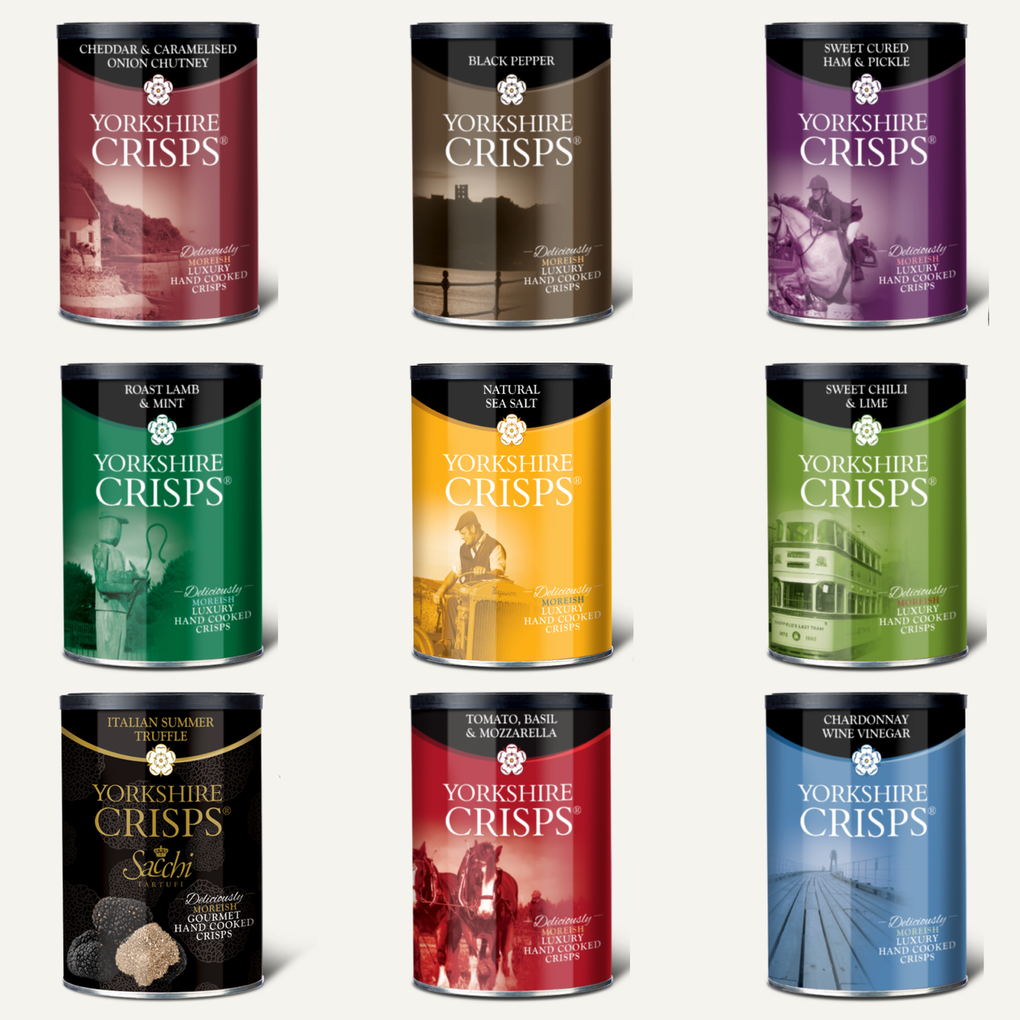The Yorkshire Crisps award-winning luxury crisps, premium handcrafted snacks with exceptional flavour and crunch