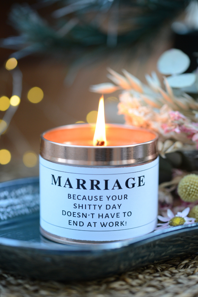 Funny Motivational Candle Gift - Marriage - Hideaway Home Fragrances