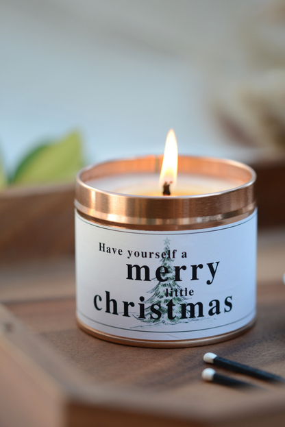 Merry Little Christmas - Personalised Candle Gift - Hideaway Home Fragrances