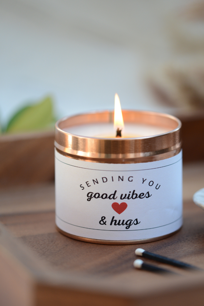 Sending Good Vibes - Personalised Candle Gift - Hideaway Home Fragrances