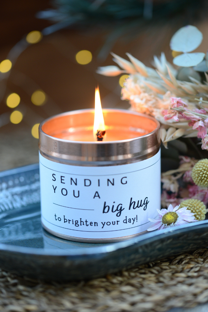 Sending a Big Hug - Personalised Candle Gift - Hideaway Home Fragrances