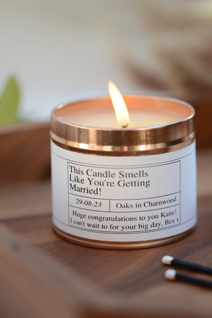 Smells like you're getting Married - Personalised Candle Gift - Hideaway Home Fragrances